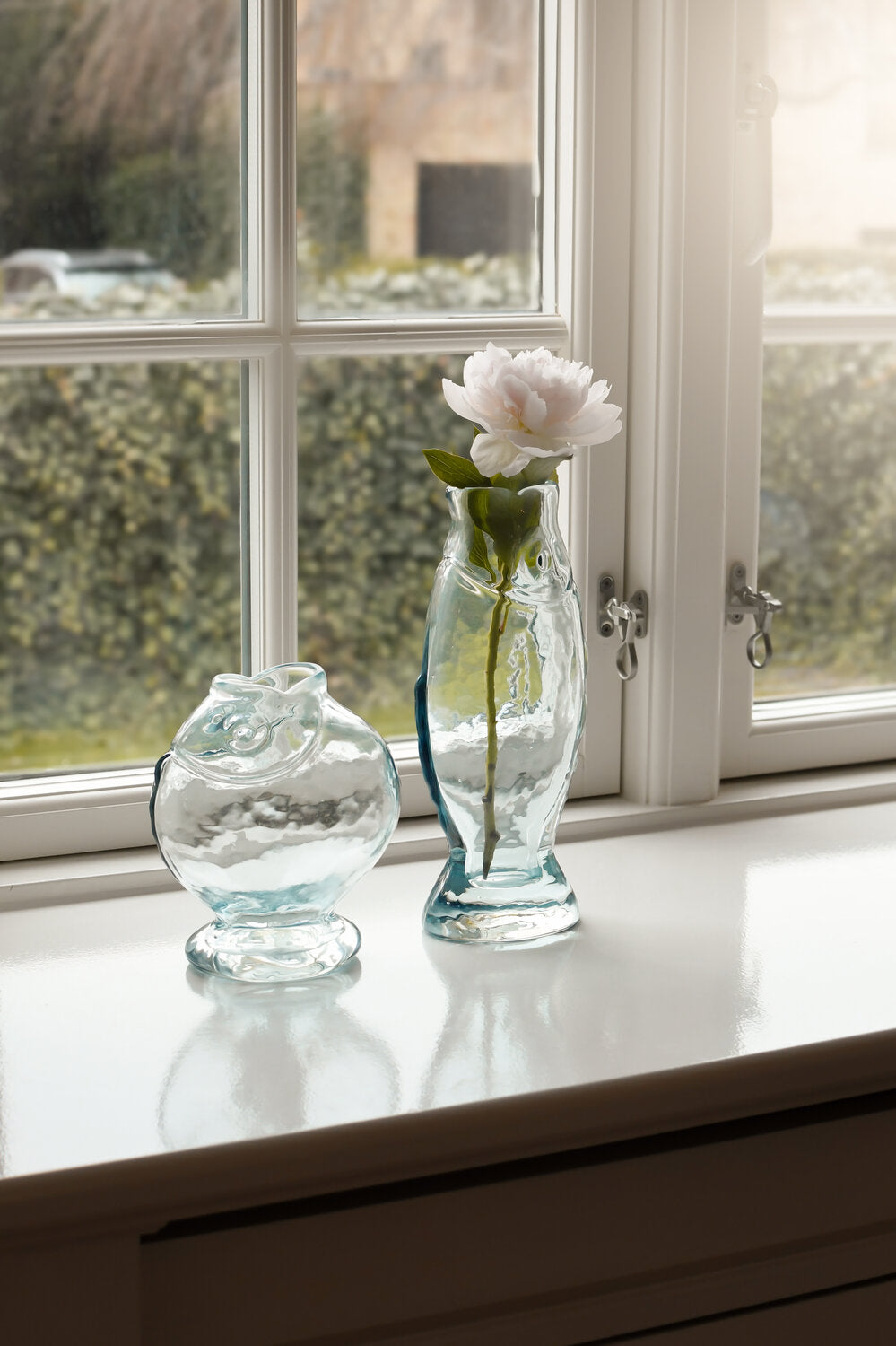 Fish vase, blå - H27 cm